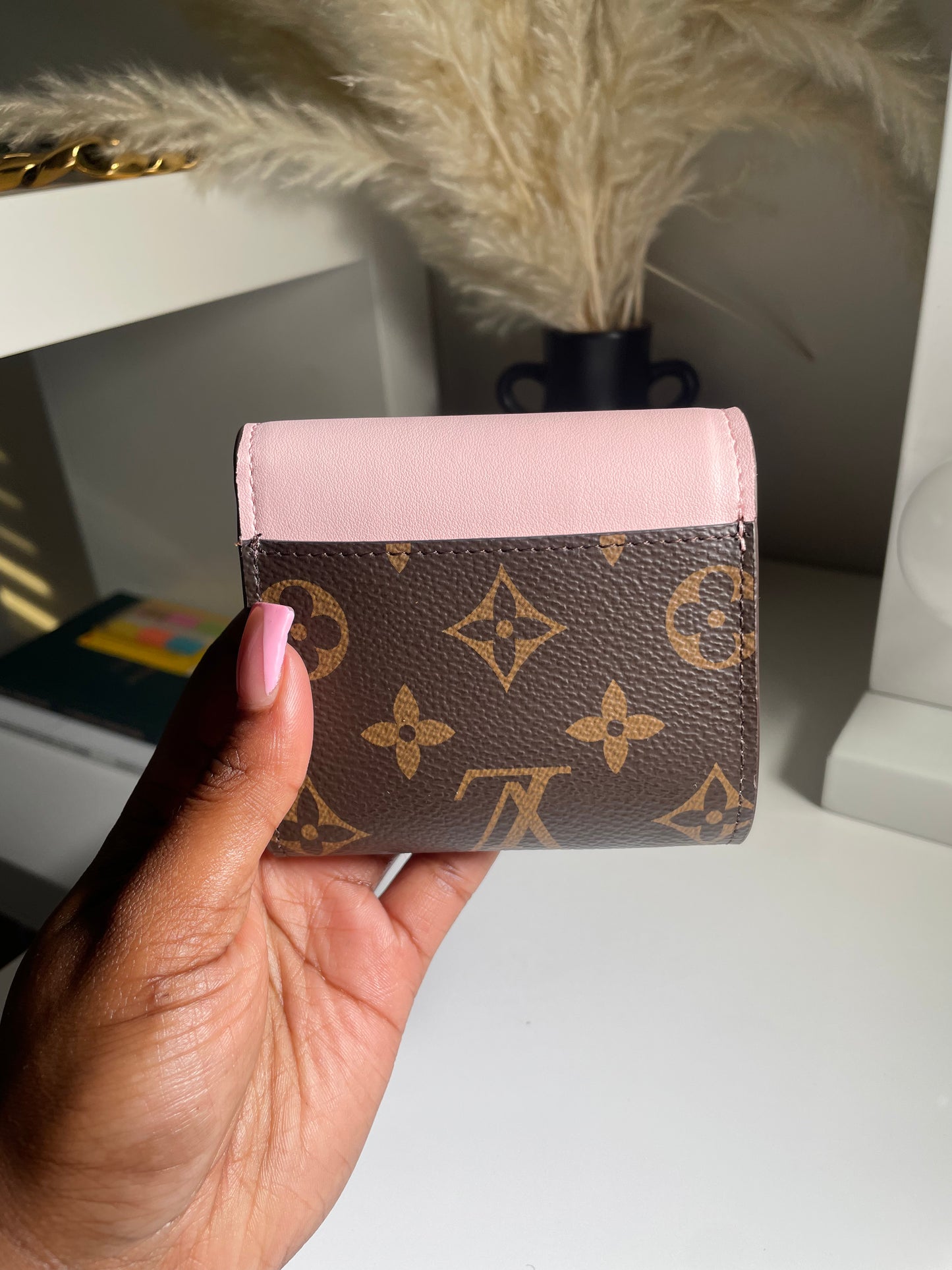 Short Pink/ Brown Wallet / Card holder