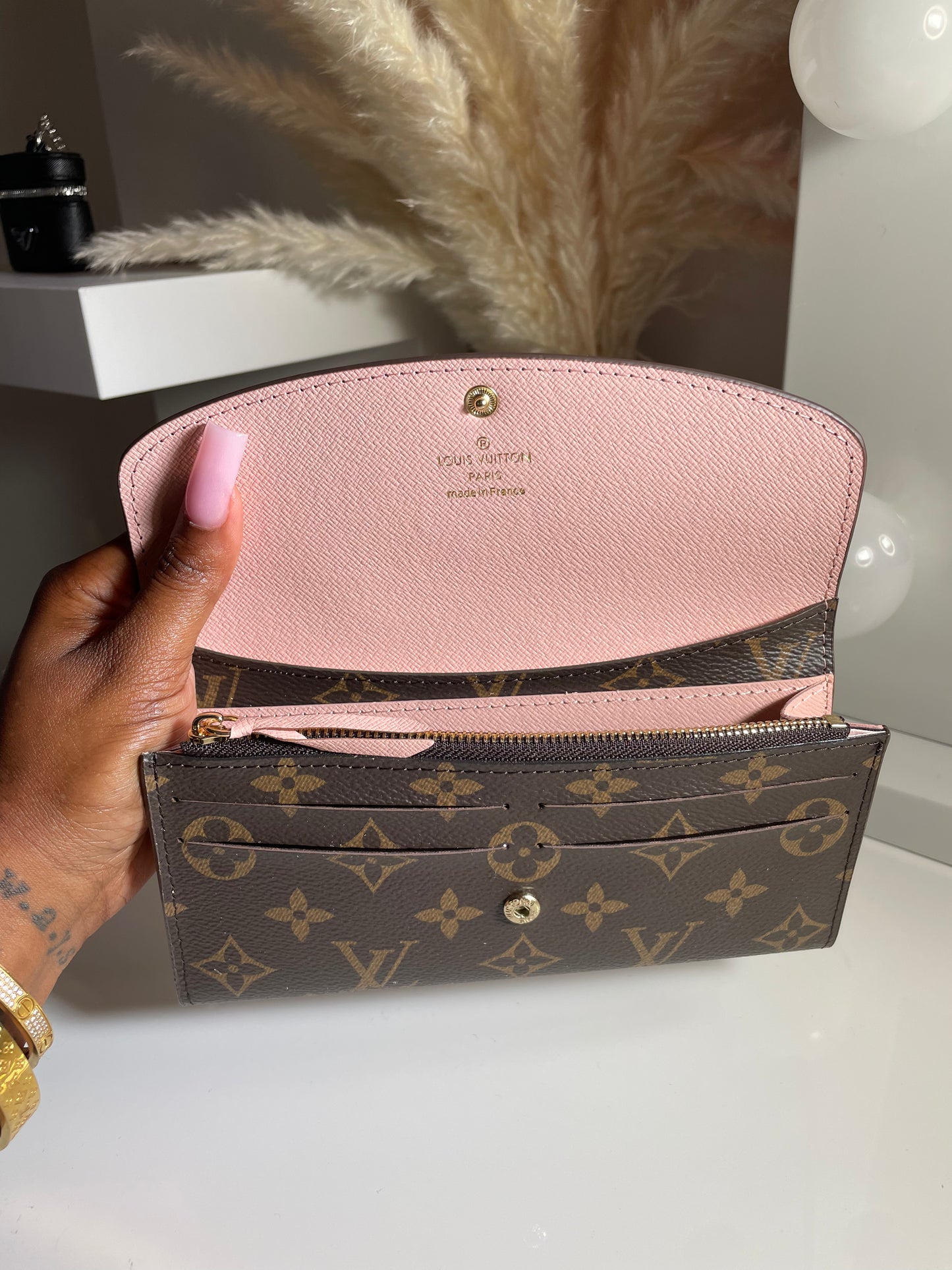 Long Brown|Pink wallet/ Card holder