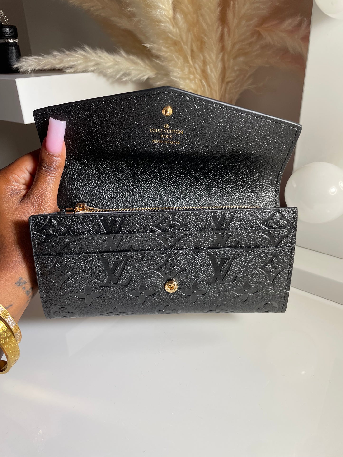 Long Black Wallet/ Card Holder