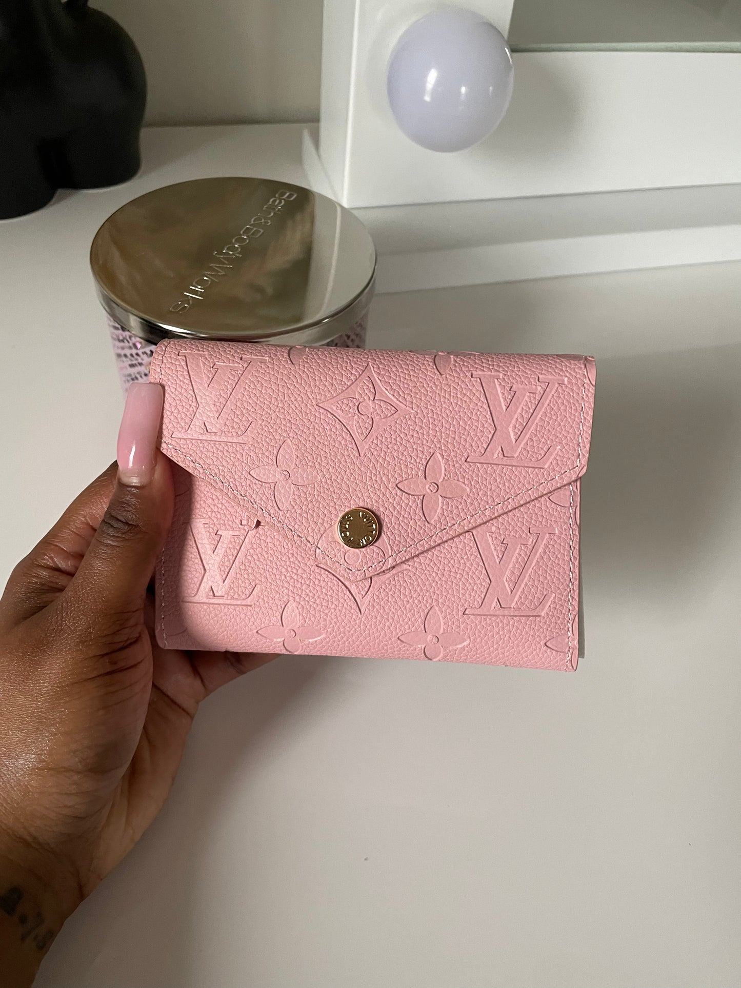 Short Baby Pink Wallet/ Card holder