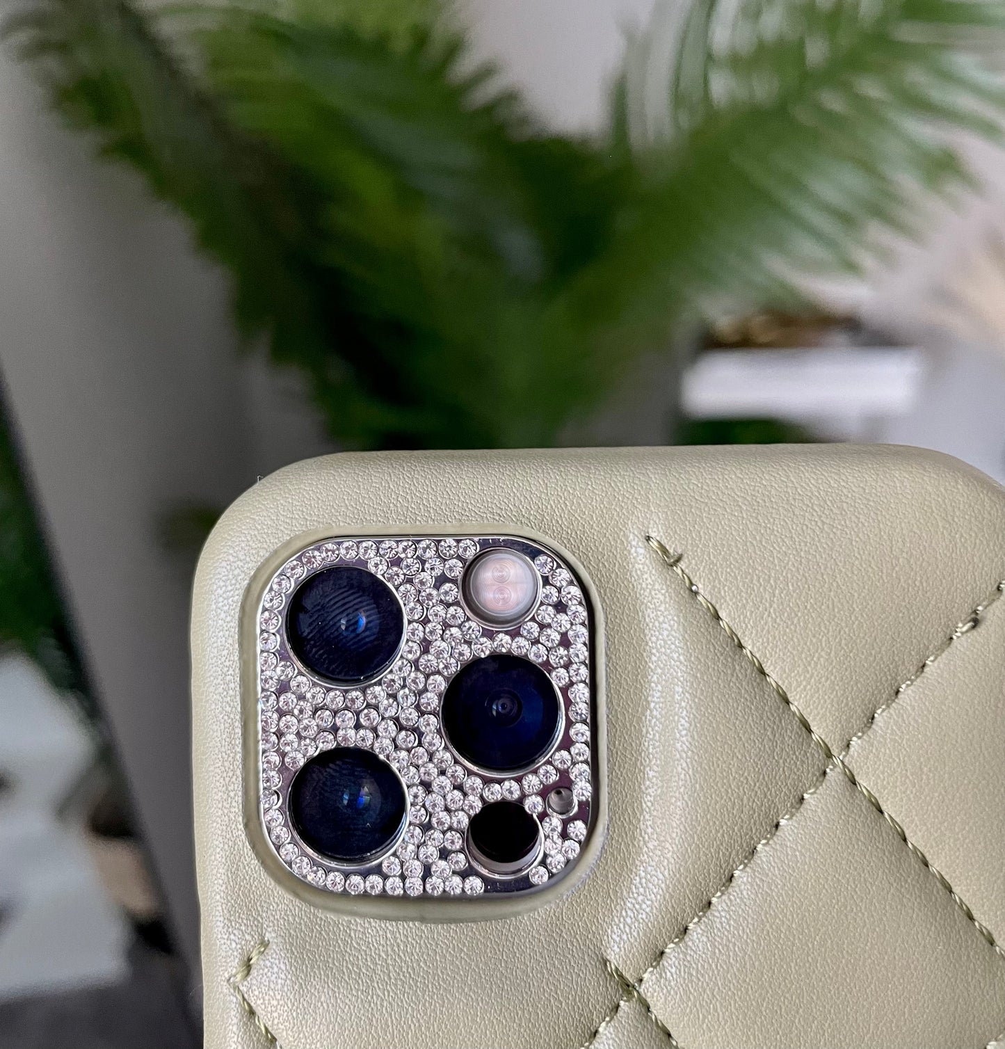 Blinged Silver Camera Protector