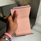 Short Pink/ Brown Wallet / Card holder