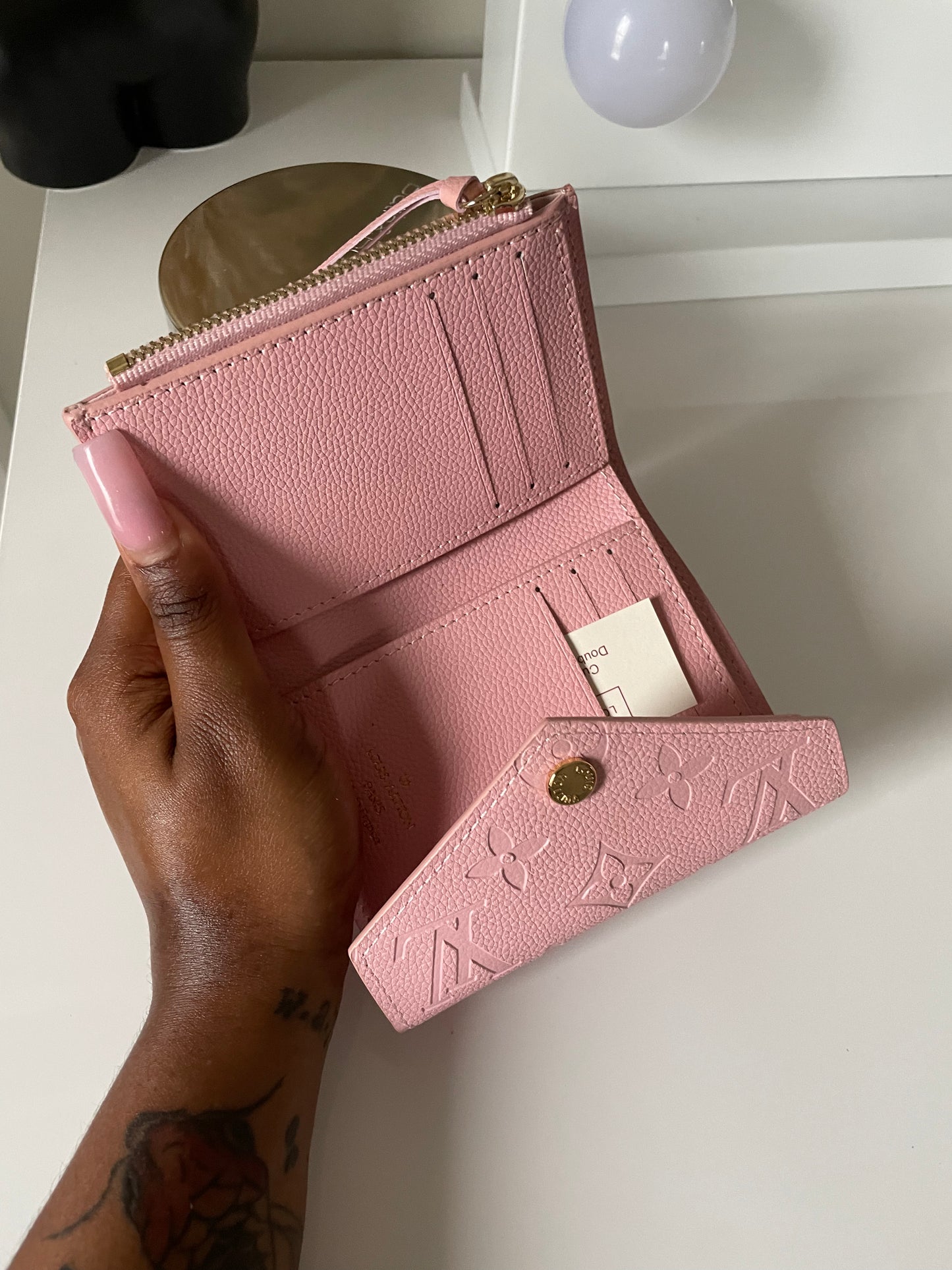 Short Baby Pink Wallet/ Card holder