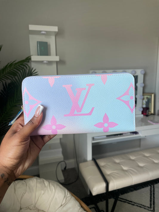 Long Pink/ Blue Wallet/ Card Holder
