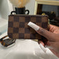 Brown Checker Card Holder